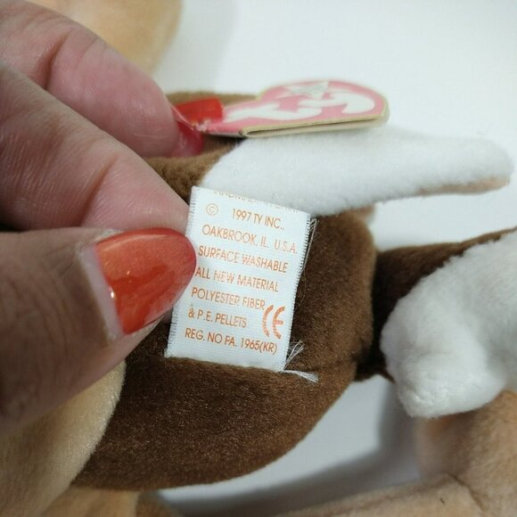 Vintage 1997 Ty Beanie Babies Stretch Ostrich Plush Stuffed Animal with Hang Tag - Picture 5 of 8